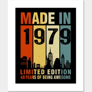 Made In 1979 45th Birthday 45 Years Old Posters and Art